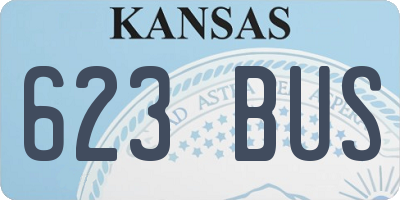 KS license plate 623BUS