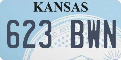KS license plate 623BWN