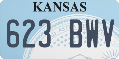 KS license plate 623BWV