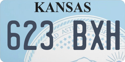 KS license plate 623BXH