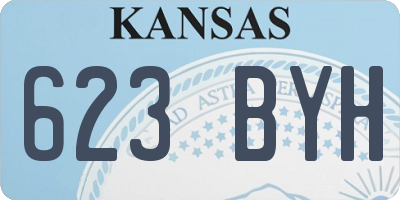 KS license plate 623BYH