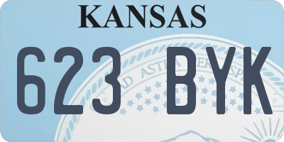 KS license plate 623BYK