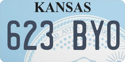 KS license plate 623BYO