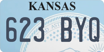 KS license plate 623BYQ