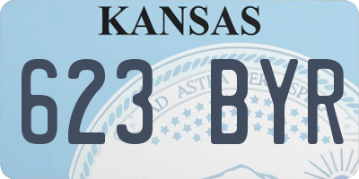 KS license plate 623BYR