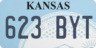 KS license plate 623BYT
