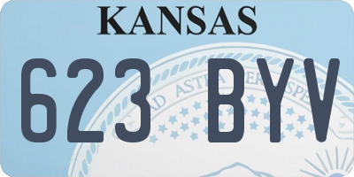 KS license plate 623BYV