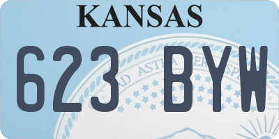 KS license plate 623BYW