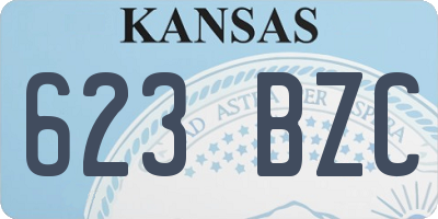 KS license plate 623BZC