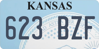 KS license plate 623BZF