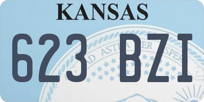 KS license plate 623BZI