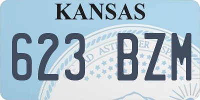 KS license plate 623BZM