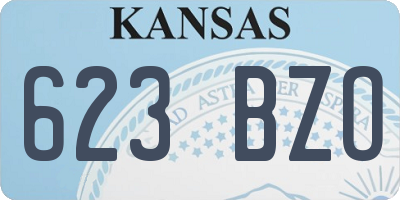 KS license plate 623BZO