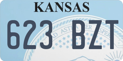 KS license plate 623BZT