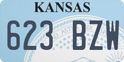 KS license plate 623BZW