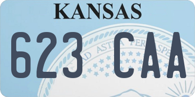 KS license plate 623CAA