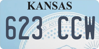 KS license plate 623CCW