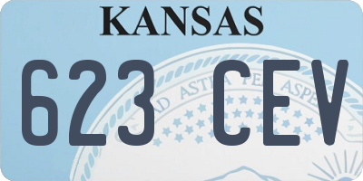 KS license plate 623CEV