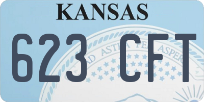 KS license plate 623CFT