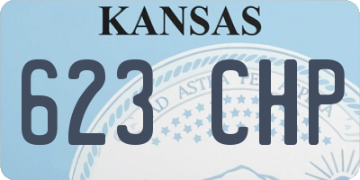 KS license plate 623CHP