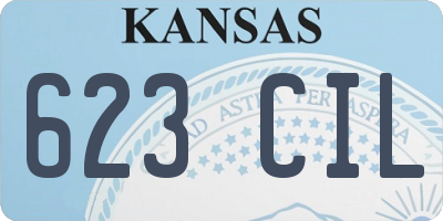 KS license plate 623CIL