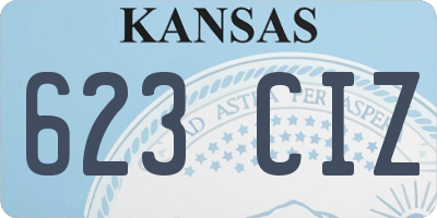 KS license plate 623CIZ