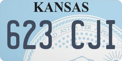 KS license plate 623CJI