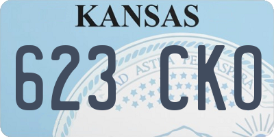 KS license plate 623CKO