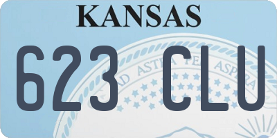 KS license plate 623CLU