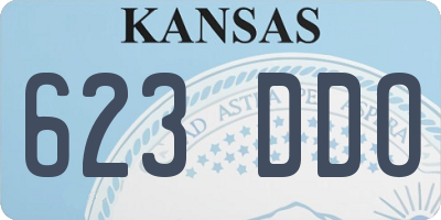 KS license plate 623DDO
