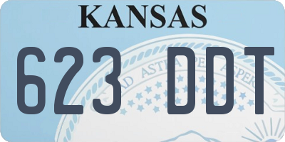 KS license plate 623DDT