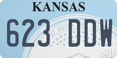 KS license plate 623DDW