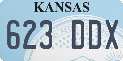 KS license plate 623DDX