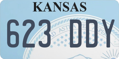KS license plate 623DDY