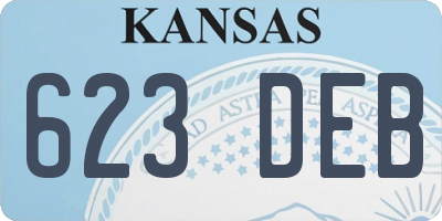 KS license plate 623DEB