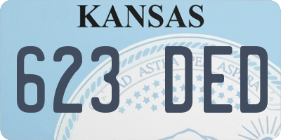 KS license plate 623DED