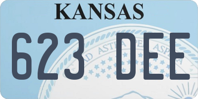 KS license plate 623DEE
