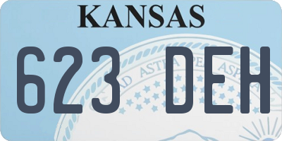 KS license plate 623DEH