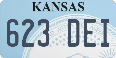 KS license plate 623DEI