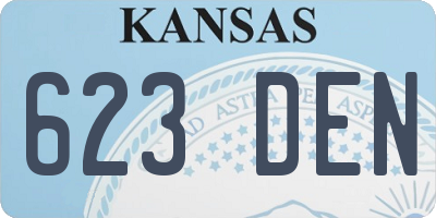 KS license plate 623DEN