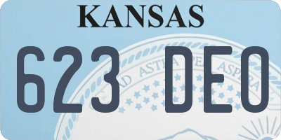 KS license plate 623DEO