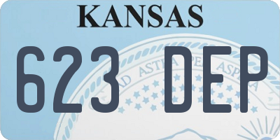 KS license plate 623DEP