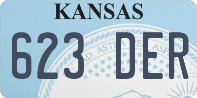 KS license plate 623DER
