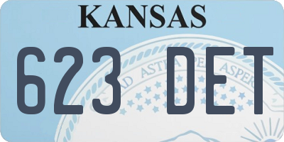KS license plate 623DET