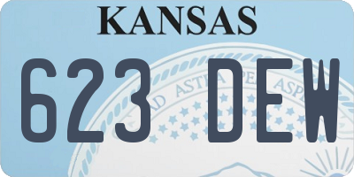 KS license plate 623DEW