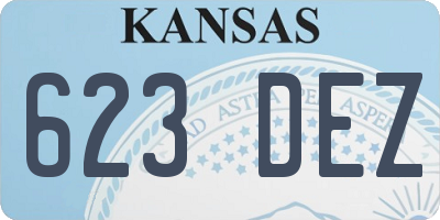 KS license plate 623DEZ