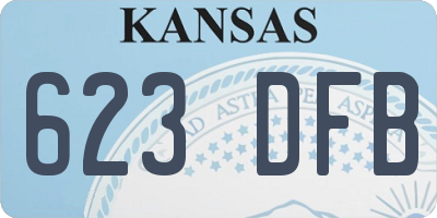 KS license plate 623DFB