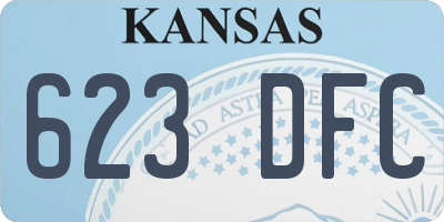 KS license plate 623DFC