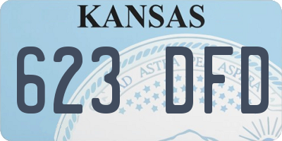 KS license plate 623DFD