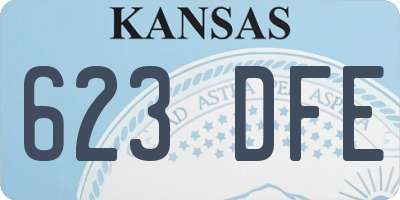 KS license plate 623DFE